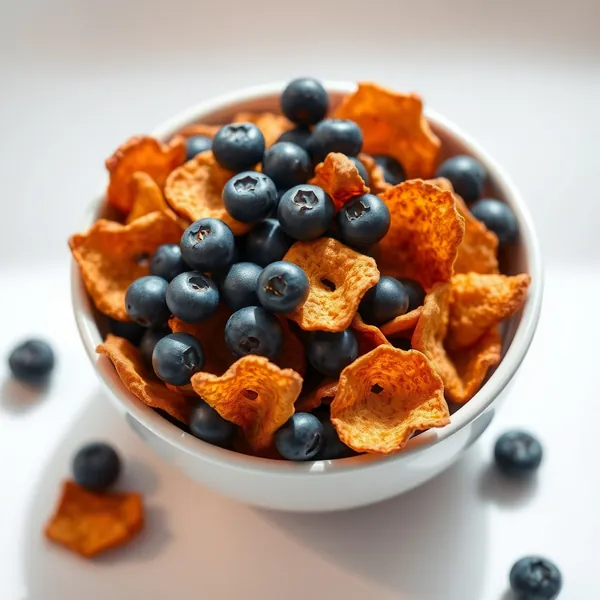 Luftgebackene Blaubeer-Chips