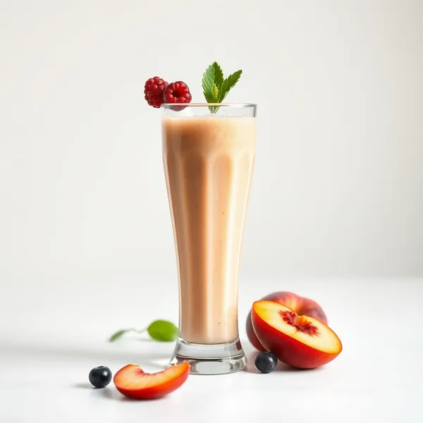 Anti-Inflammatory Peach Protein Shake Smoothie