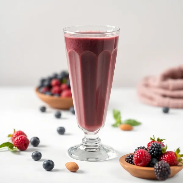 Smoothie Antioxidante de Açaí, Amêndoa e Leite de Coco