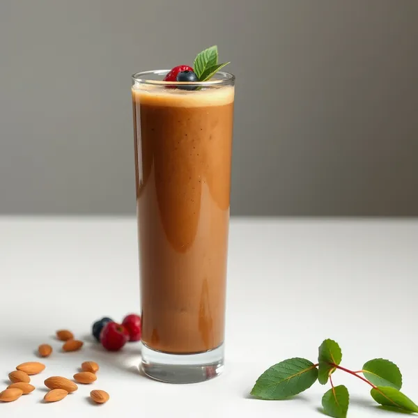 Batido Antioxidante de Mantequilla de Almendra y Café Frío