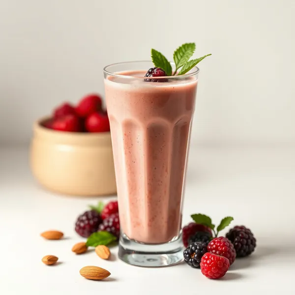 Smoothie Antioxydant au Beurre d'Amande et Lait de Cannabis