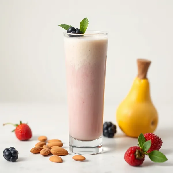 Smoothie mit Mandelbutter und Macadamia-Milch