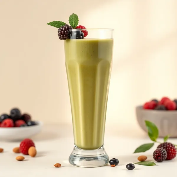 Smoothie Antioxydant au Beurre d'Amande et Matcha