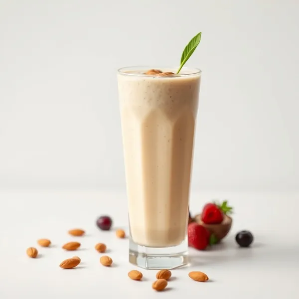 Batido Antioxidante de Mantequilla de Almendra y Leche de Guisante