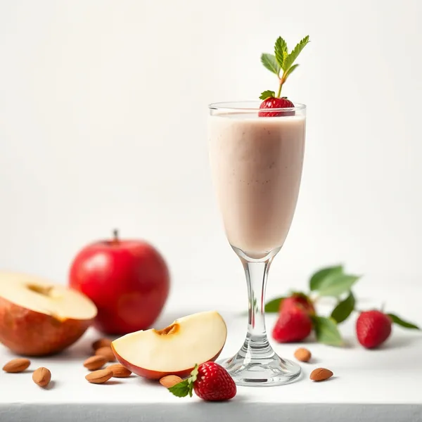 Smoothie Antiossidante di Mela, Mandorla e Latte di Cocco