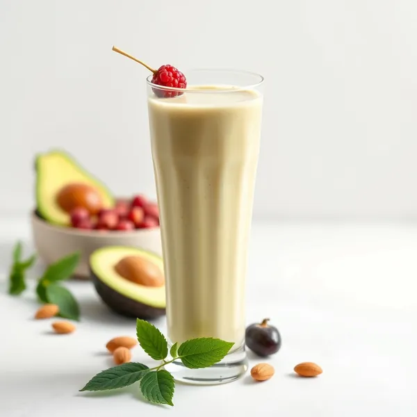 Antioxidant Avocado Almond Coconut Milk Smoothie