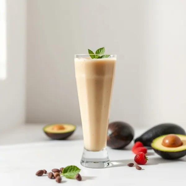 Smoothie Antioxydant Avocat Lait de Noisette