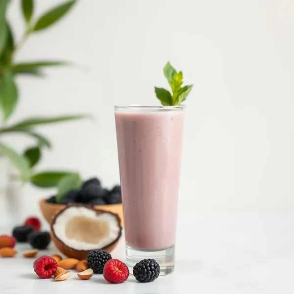 Antioxidant Blackberry Almond Coconut Milk Smoothie