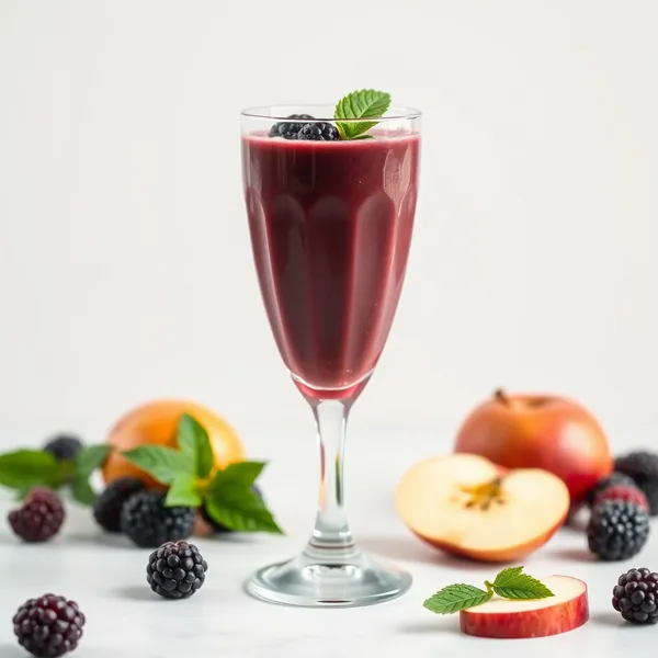 Smoothie de Suco de Amora e Maçã Antioxidante
