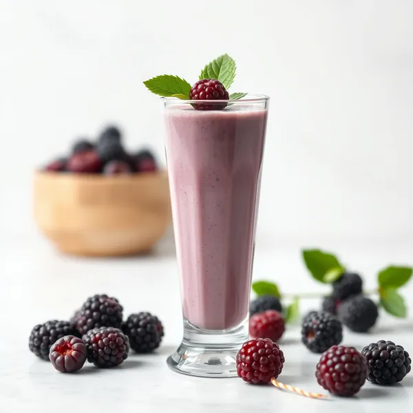 Smoothie Antioxydant de Mûre et Lait de Noisette