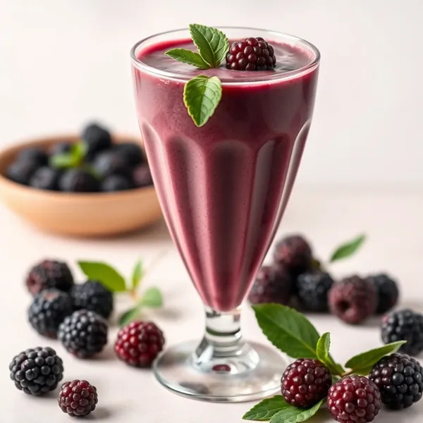 Smoothie Antioxidante de Amora e Chá Matcha