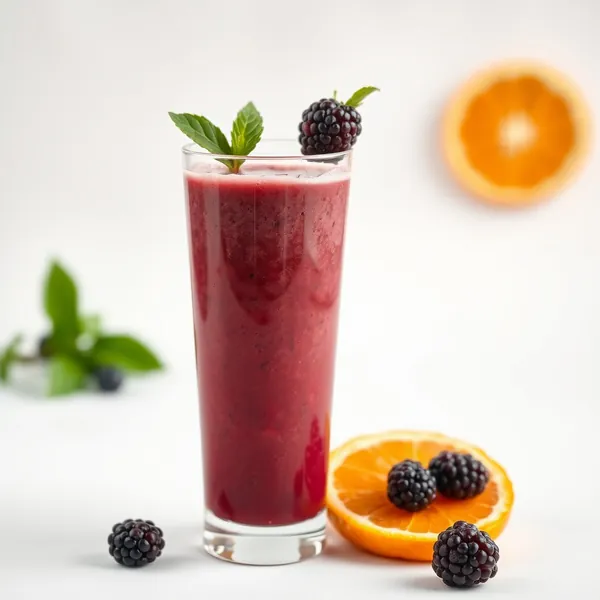 Smoothie Antioxidante de Amora e Suco de Laranja