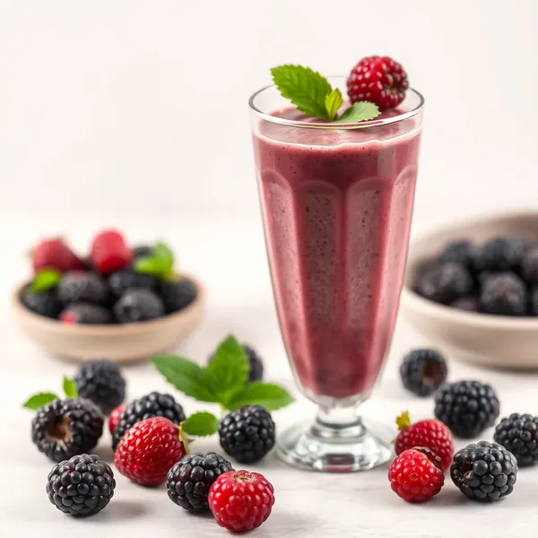 Antioxidant Blackberry Rice Milk Smoothie