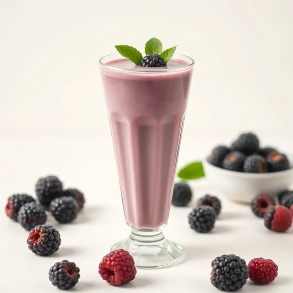 Smoothie Antioxidante de Amora e Leite de Soja