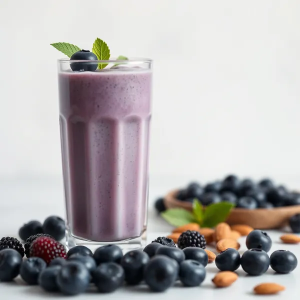 Antioxidant Blueberry Almond Coconut Milk Smoothie