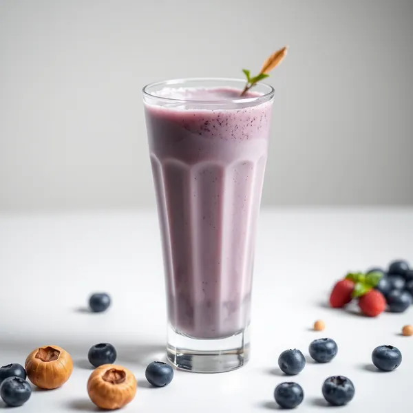 Smoothie Antioxydant de Myrtille et Lait de Noisette