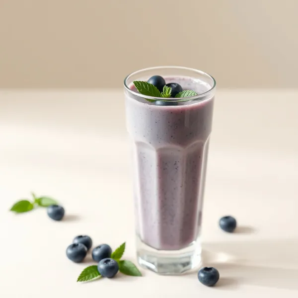 Smoothie Antioxydant de Myrtille et Lait de Cannabis