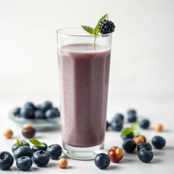 Smoothie Antiossidante di Mirtillo e Latte di Macadamia