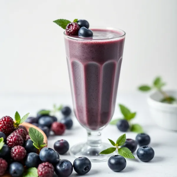 Smoothie Antioxidante de Mirtilo e Matcha