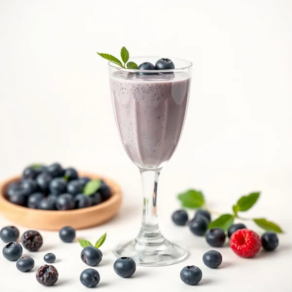 Batido Antioxidante de Arroz y Arándanos