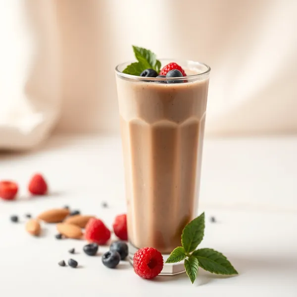 Batido de Cacao en Polvo Antioxidante con Leche de Almendra y Coco