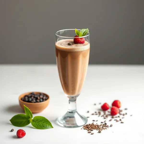 Smoothie de Cacau em Pó Antioxidante e Iogurte Grego