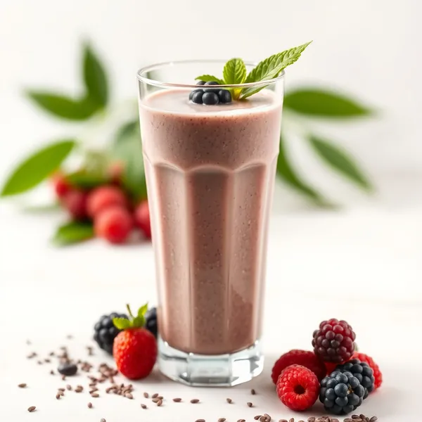 Smoothie Antioxydant aux Graines de Chia et Lait de Cannabis