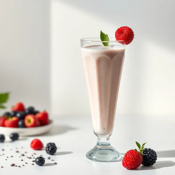 Antioxidant Chia Seed Kefir Milk Smoothie