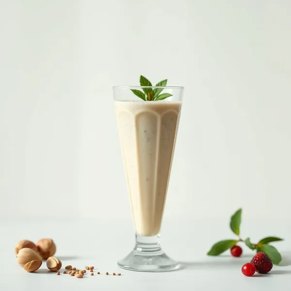Antioxidant Chia Samen Pistazienmilch Smoothie