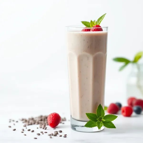 Smoothie Antioxydant aux Graines de Chia et Lait de Soja