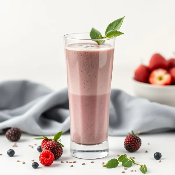 Smoothie Antiossidante con Semi di Chia e Latte di Farro