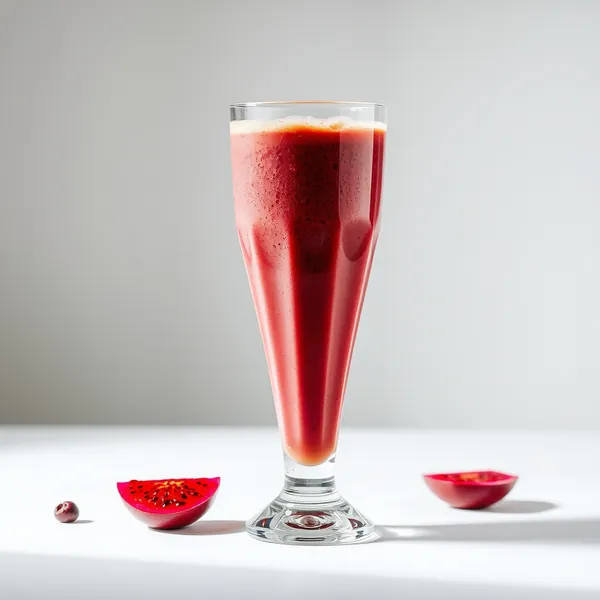 Antioxidativer Dragonfruit Eiskaffee Smoothie