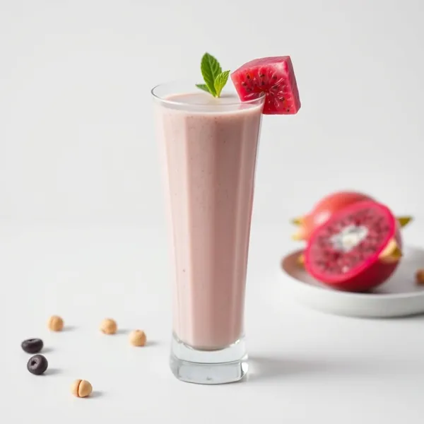 Batido Antioxidante de Fruta Dragón y Leche de Macadamia