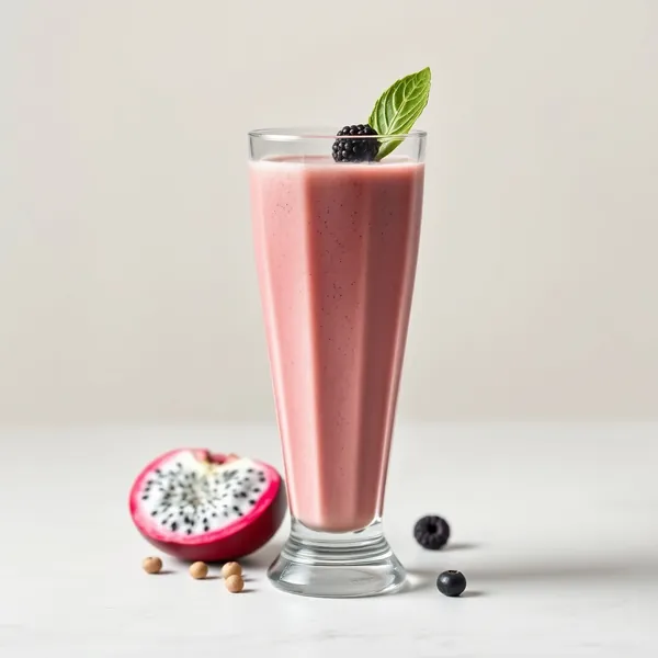 Antioxidativer Dragonfruit Erbsenmilch Smoothie