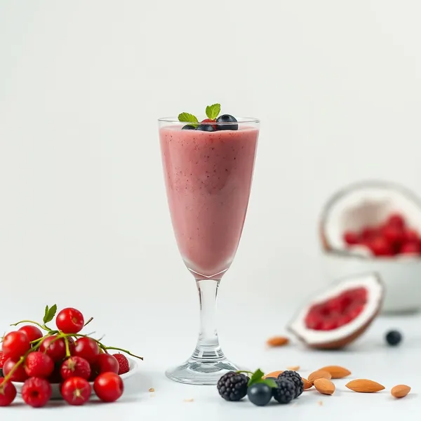 Smoothie Antioxidante de Baya Goji, Amêndoa e Leite de Coco