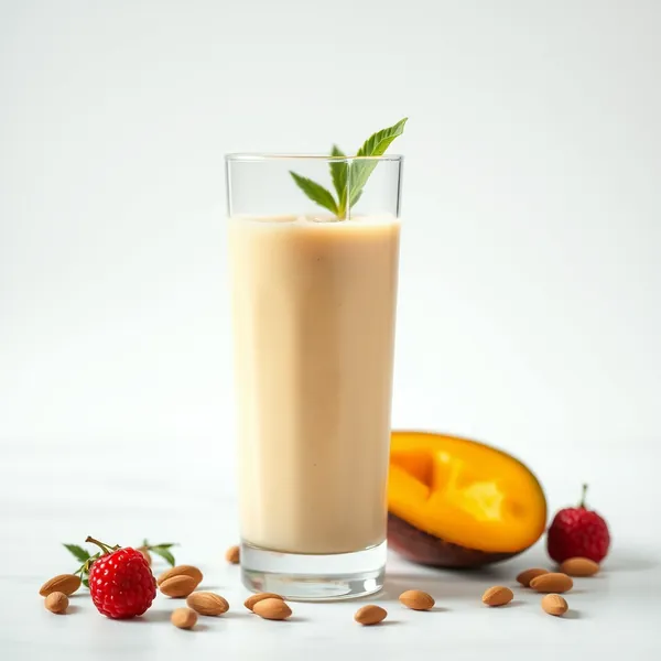 Antioxidativer Mango Mandel Kokosmilch Smoothie