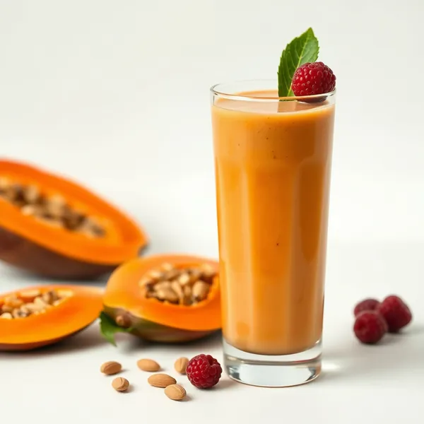 Antioxidant Papaya Almond Coconut Milk Smoothie