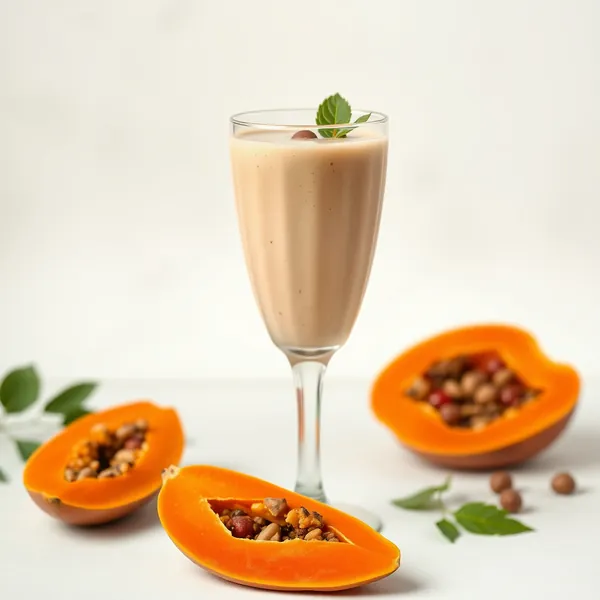 Smoothie Antioxydant à la Papaye et au Lait de Noisette