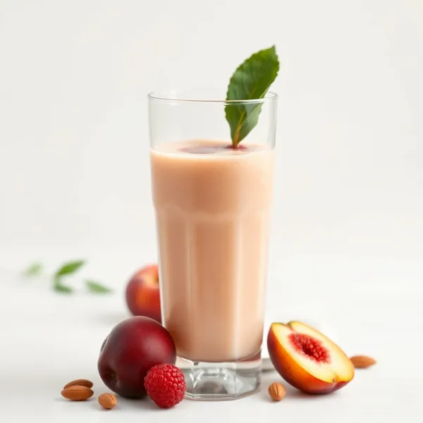 Smoothie Antiossidante alla Pesca, Mandorla e Latte di Cocco