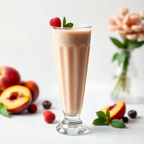 Smoothie Antioxydant à la Pêche et au Lait de Noisette