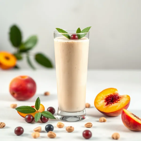 Batido Antioxidante de Durazno y Leche de Macadamia
