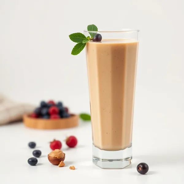 Smoothie Antioxydant au Beurre de Cacahuète et au Lait de Noisette
