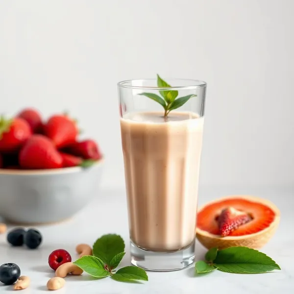 Antioxidant Erdnussbutter Hanfmilch Smoothie