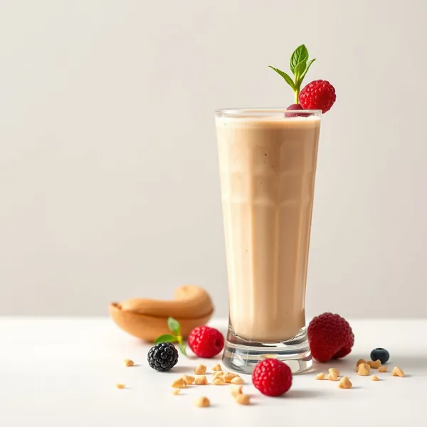 Smoothie de Manteiga de Amendoim e Leite de Arroz