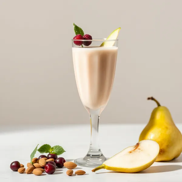 Batido Antioxidante de Pera y Leche de Almendra