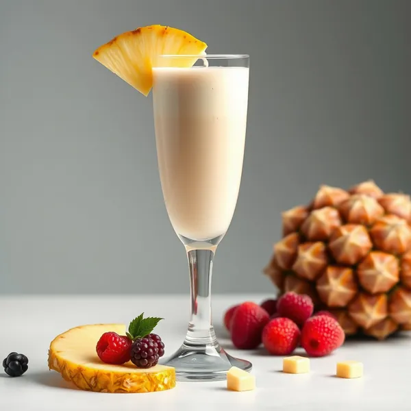 Batido Antioxidante de Piña y Leche de Macadamia
