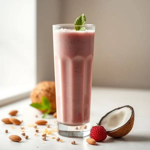 Antioxidant Protein Powder Almond Coconut Milk Smoothie
