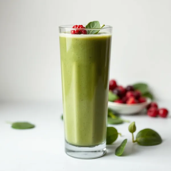 Smoothie Antioxydant aux Épinards et Lait de Noisette