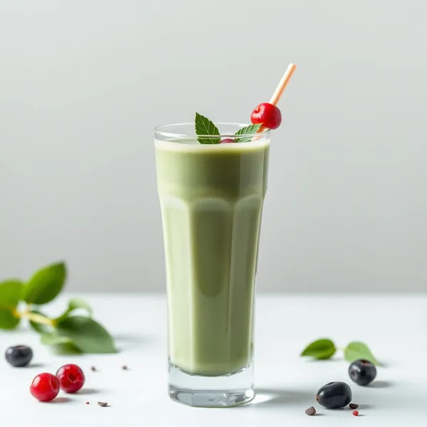 Smoothie Antioxydant à la Spiruline et au Lait de Noisette