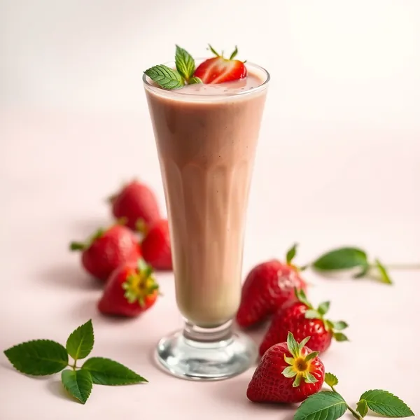 Smoothie Antioxydant à la Fraise et Matcha
